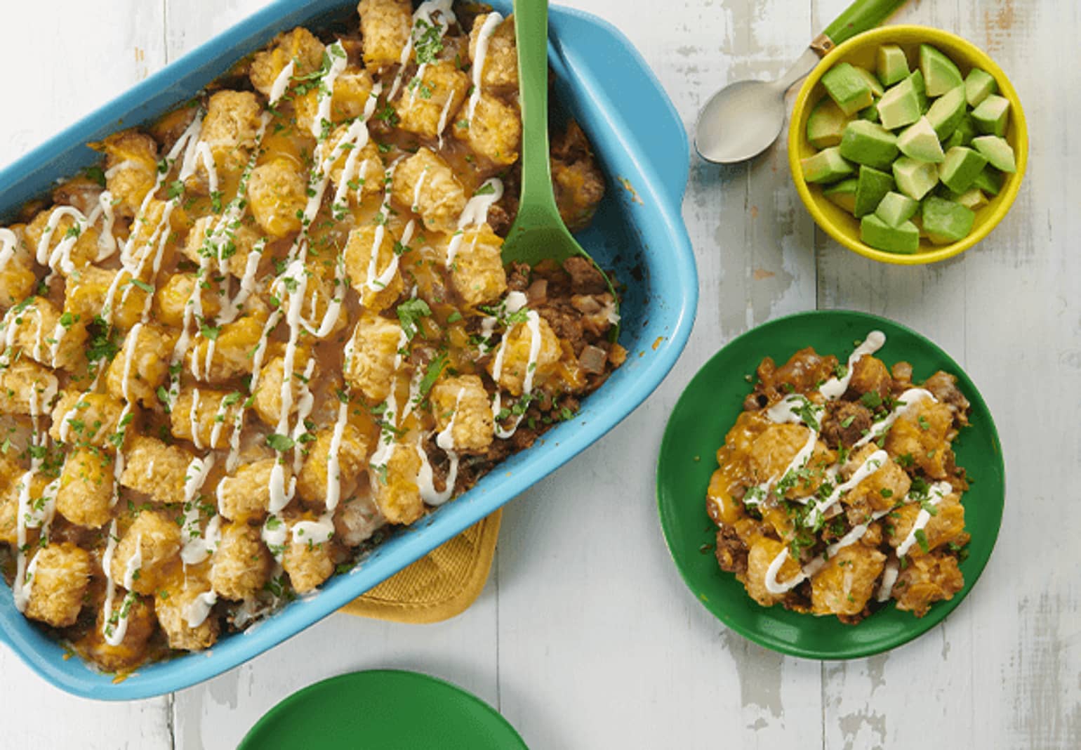 Taco Beef Tater Tots Casserole